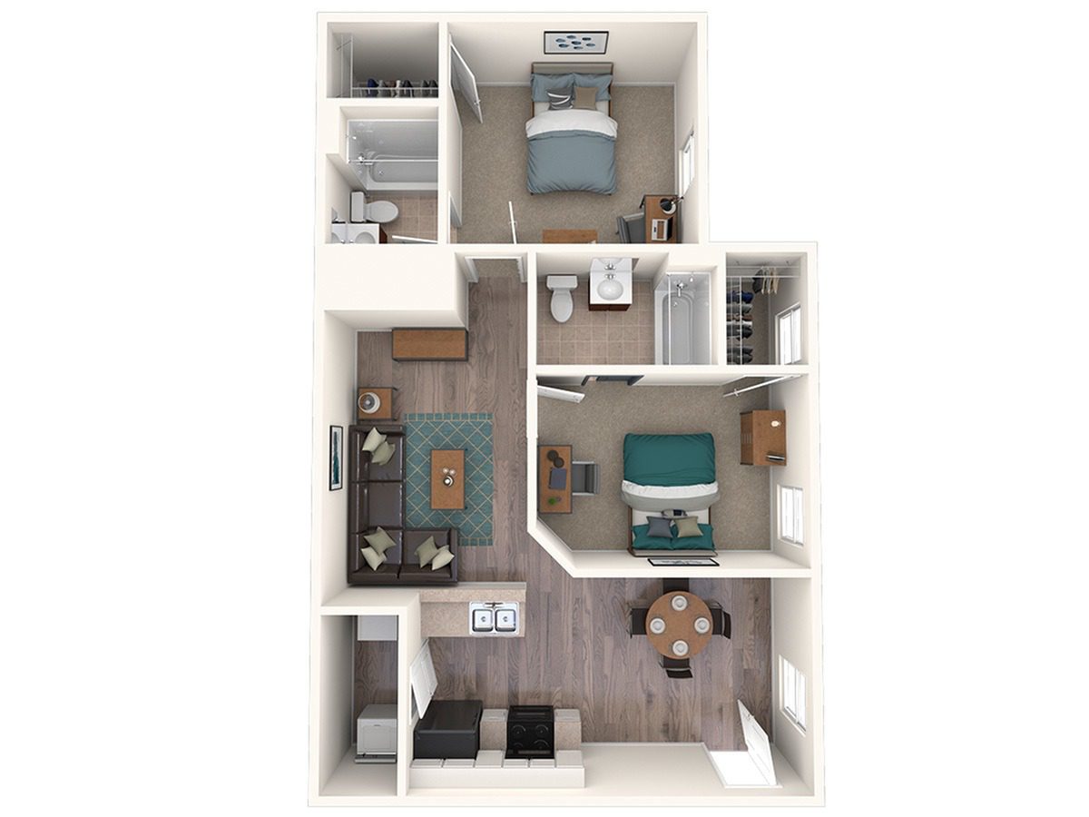 2x2 Floor Plan Layout